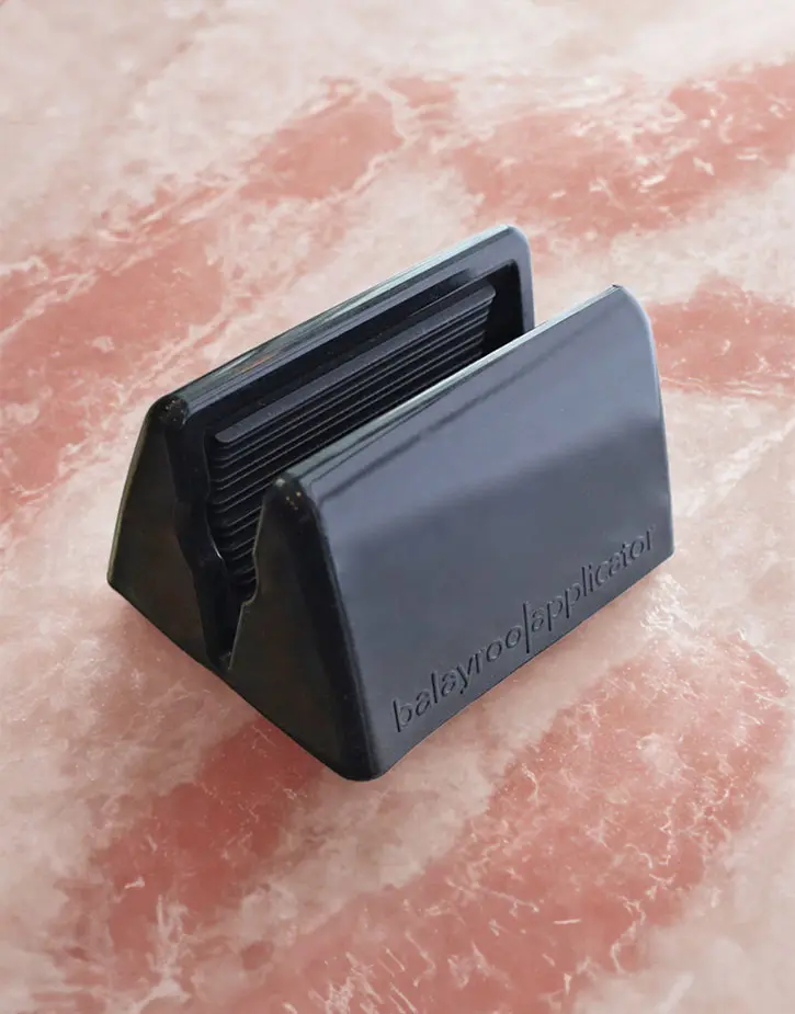 black hair balayage and foil applicator