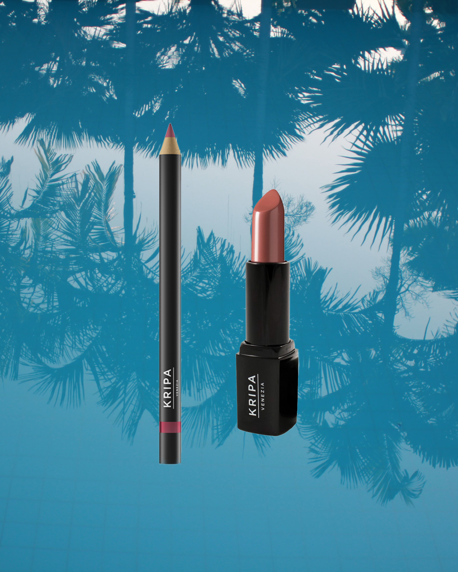 Kripa lipstick and lip pencil.