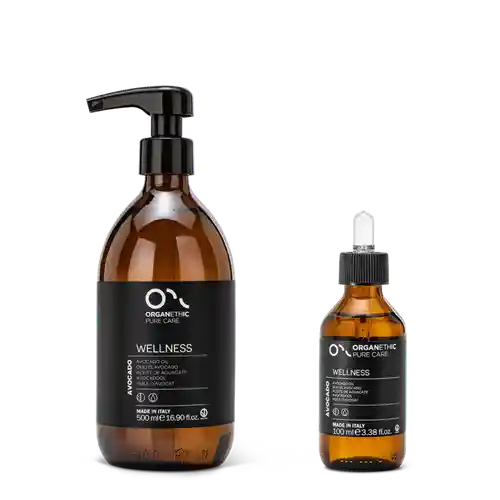 Two bottles of pure avocado oil