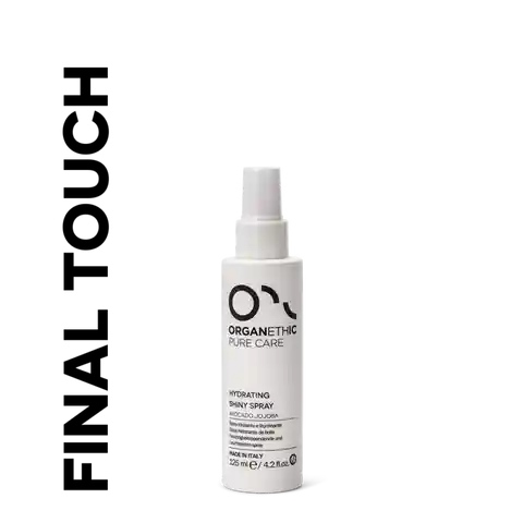 Spray bottle of OPC hydrating shiny spray for hair