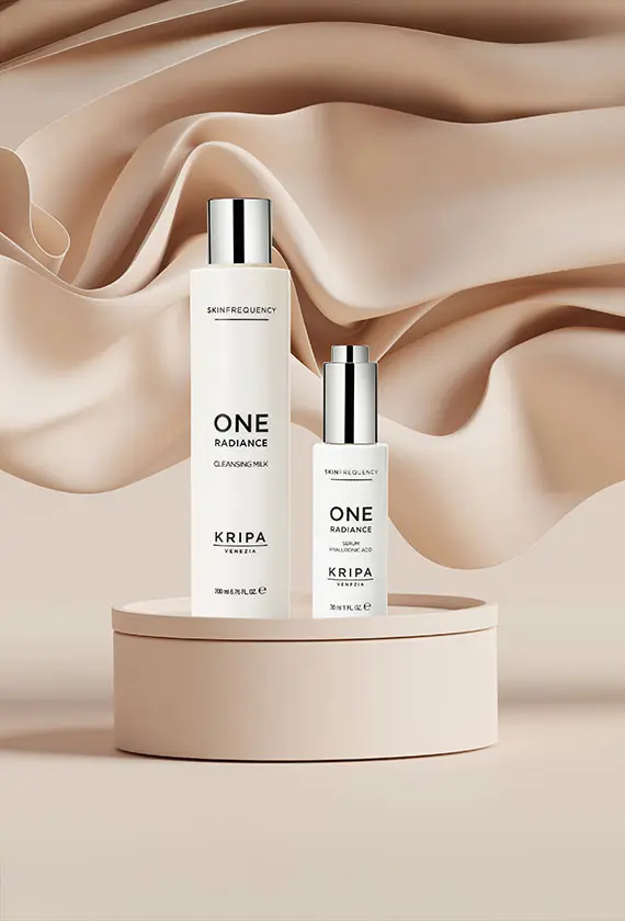 Bottles of Kripa skincare Brand products